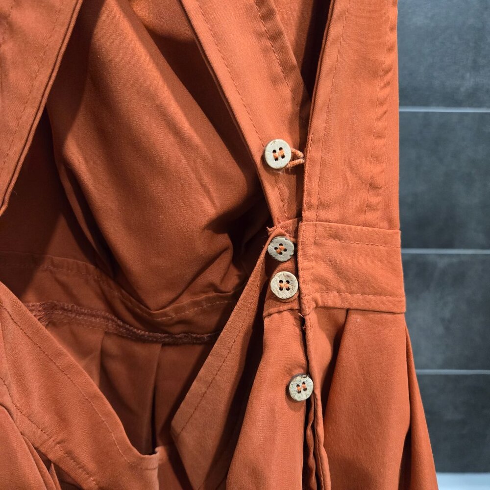 Women's Backless Strappy Maxi Dress in Terracotta - Picture 5 of 9